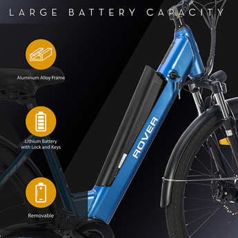 500-Watt Trekking E-Bike with Pedal Assist - Black — thumbnail 5