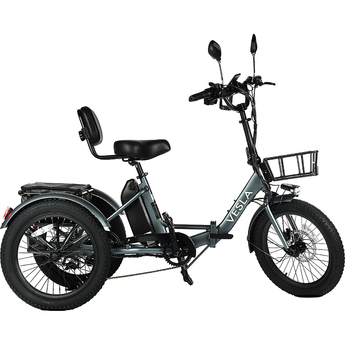 Folding Low-Step 500W E-Trike w/16MPH Speed & Accessories