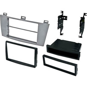 American International 2004-2008 Toyota Single/Double DIN Silver Stereo Dash Kit with Pocket