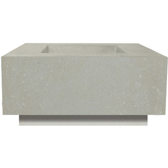 XO XOFSQR3636LS Fire Pit Square 36 Inch x 36 Inch Limestone NG (LP kit Included): Limestone