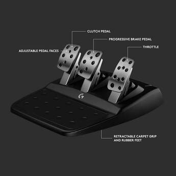 Logitech G923 Trueforce Sim Racing Wheel and Pedals for PC, PS4, and PS5 — thumbnail 2
