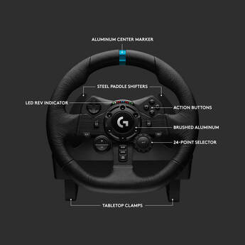 Logitech G923 Trueforce Sim Racing Wheel and Pedals for PC, PS4, and PS5 — thumbnail 9