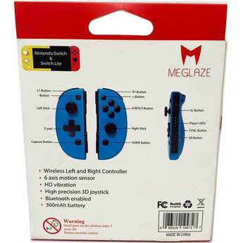Meglaze Wireless Controllers - Neon Red/Neon Blue for Switch — thumbnail 4