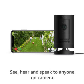 ring Stick Up Cam Plug-In Security Camera - Black — thumbnail 3