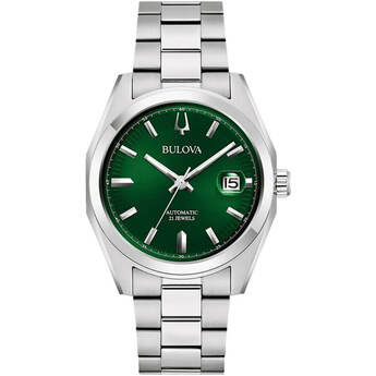 Bulova Surveyor Collection Automatic Watch - Stainless/Green