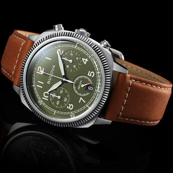 Military VWI Special Edition Chronograph Quartz Watch - Brown/Green — thumbnail 2