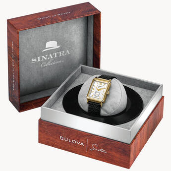 Frank Sinatra My Way Mens Quartz Watch - Black/Gold-Tone — thumbnail 5