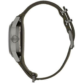 Bulova Mens Hack Watch with Green Leather Strap — thumbnail 3