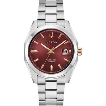 Surveyor Collection Automatic Watch - Stainless/Burgundy