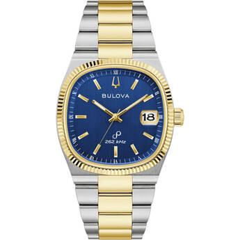 Bulova Super Seville Collection Quartz Watch - Two Tone Stainless/Blue