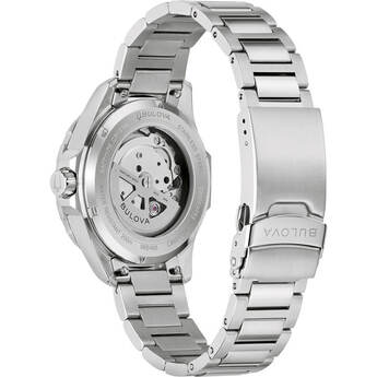Mens Marine Star Series B Automatic Watch - Silver-Tone Stainless/Blue — thumbnail 5