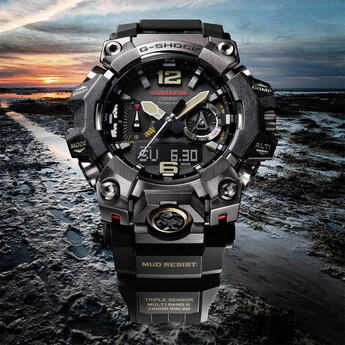 Mens G-Shock Mudmaster Solar Bluetooth Analog-Digital Watch - Black — thumbnail 2