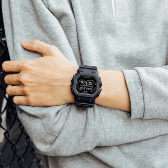 Mens G-Shock Solar Analog-Digital Watch - Black — thumbnail 2