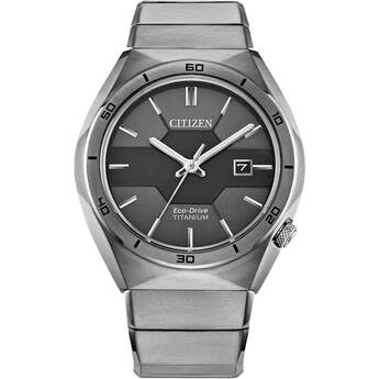 Super Titanium Armor Collection Solar Chronograph Watch - Two Tone Black/Gray