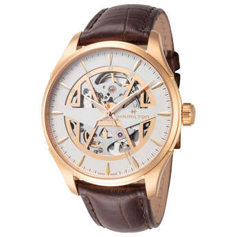 Hamilton Mens Jazzmaster 40mm Leather Automatic Watch H42505510