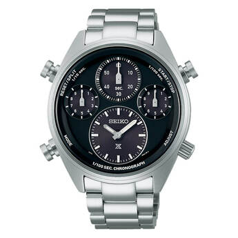 Seiko Mens Prospex Speedtimer Solar Chronograph Watch - Stainless Steel/Black