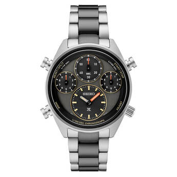 Seiko Mens Prospex Speedtimer Solar Chronograph Watch - Stainless Steel/Brown Dial