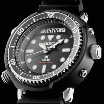 Seiko Prospex Solar Hybrid Dive Watch - Black — thumbnail 4