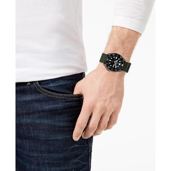 Seiko 5 Sports Green Nylon Strap Watch — thumbnail 4