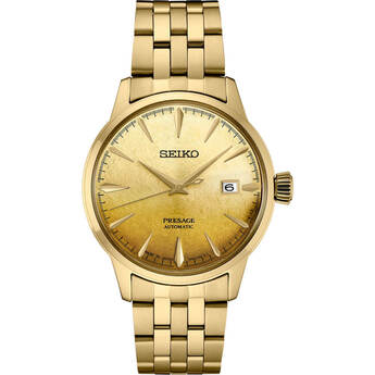 Presage Cocktail Time Beer Julep Automatic Watch - Gold Stainless/Gold