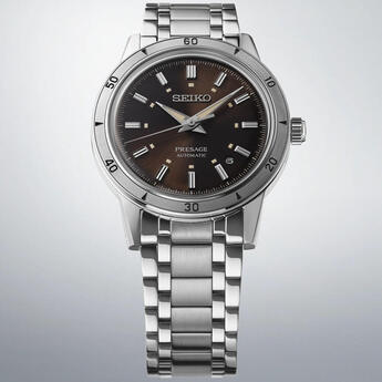 Seiko Presage Style60s Collection Automatic Watch - Stainless/Brown — thumbnail 4