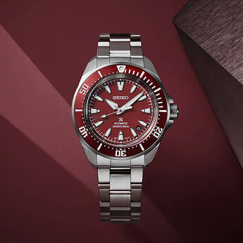 Seiko Prospex Collection Automatic Diver Watch - Stainless/Red — thumbnail 5