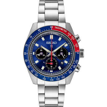 Seiko Prospex Speedtimer Collection Solar Chronograph Watch - Stainless/Blue