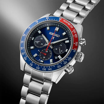 Seiko Prospex Speedtimer Collection Solar Chronograph Watch - Stainless/Blue — thumbnail 2