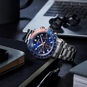 Seiko Prospex Speedtimer Collection Solar Chronograph Watch - Stainless/Blue — thumbnail 3