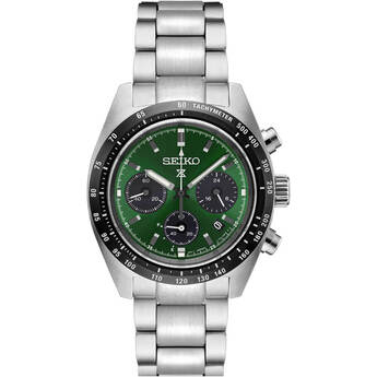 Seiko Prospex Speedtimer Collection Solar Chronograph Watch - Stainless/Green