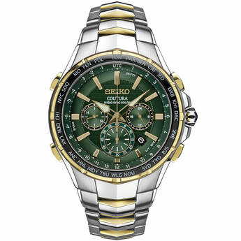 Seiko Coutura Radio Sync Chronograph Two-Tone Mens Watch