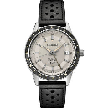 Presage Style60s GMT Collection Automatic Watch - Black/Ivory