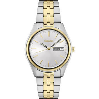Seiko Essentials Collection Quartz Watch - Two Tone Stainless/White