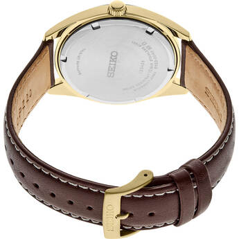 Seiko Mens Brown Leather Essentials Watch — thumbnail 3