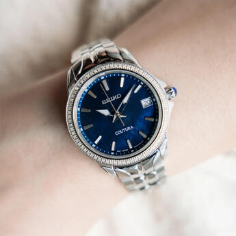 Coutura Collection Quartz Watch - Stainless/Blue — thumbnail 2