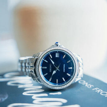 Coutura Collection Quartz Watch - Stainless/Blue — thumbnail 3
