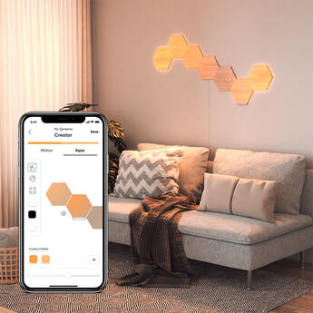 nanoleaf Elements Wood Look Smarter Kit (7 panels) — thumbnail 3