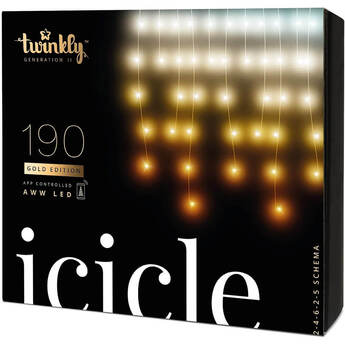 Twinkly 190 LED Icicle - Gold Edition