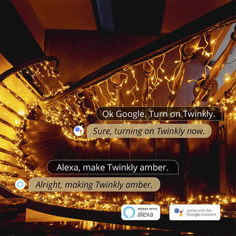 Twinkly 190 LED Icicle - Gold Edition — thumbnail 6