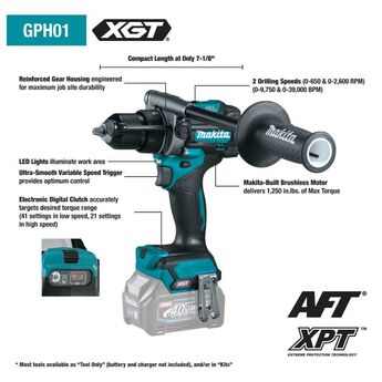 Makita GT401M1D1 Xgt 40V Max Combo Kit 4Pc — thumbnail 4