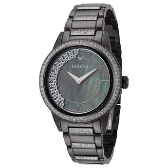 Bulova Women's Turnstyle 32mm Quartz Crystal Bezel Watch 98L252
