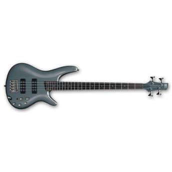 Ibanez SR Standard Series SR300E 4-String Electric Bass Guitar, 24 Frets, Bolt-On SR4 5-Piece Maple/Rosewood Neck, Rosewood Fretboard, Passive Pickup, Mettalic Gray