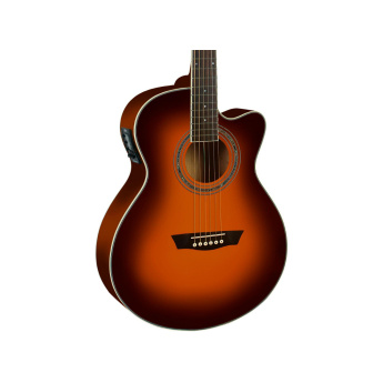 Washburn Festival EA14A Spruce Top Acoustic Cutaway Electric Guitar with 4-Band EQ Tobacco Sunburst