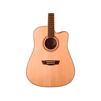 Washburn WD30SCE Solid Sitka Spruce Top Cutaway Acoustic-Electric Dreadnought Guitar Natural