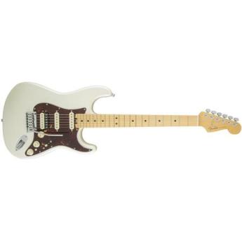 Fender American Elite Stratocaster HSS Shawbucker Electric Guitar, 22 Frets, Modern C to D Neck, Maple Fingerboard, Gloss Polyurethane, Olympic Pearl