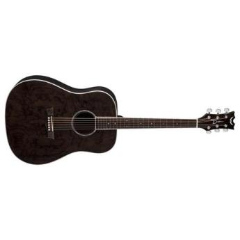 Dean AXS Dreadnought Quilt Ash Acoustic Guitar, 20 Frets, "C" Shape Neck, Rosewood Fretboard, Trans Black