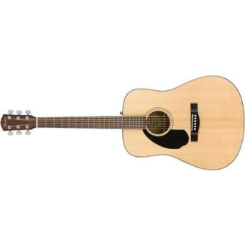 Fender Classic Design CD-60S Dreadnought Left-Hand Acoustic Guitar, 20 Frets, Mahogany Neck, Rosewood Fingerboard, Gloss, Natural