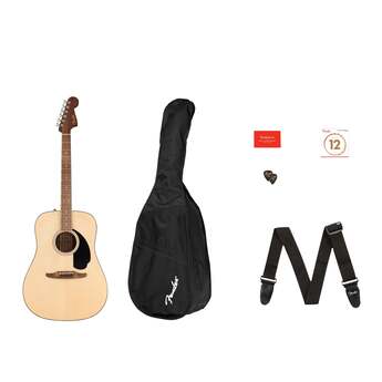 Fender California Standard Redondo Pack, Spruce Top, Black Pickguard (Natural)