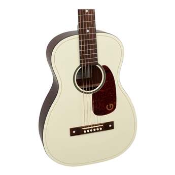 Gretsch Jim Dandy Parlor LTD with Walnut Fingerboard and Tortoise Pickguard (Vintage White) — thumbnail 3