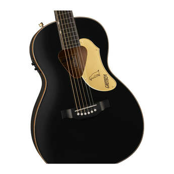 Gretsch G5021E Rancher Penguin Parlor 6 String Black Acoustic Electric Guitar — thumbnail 3